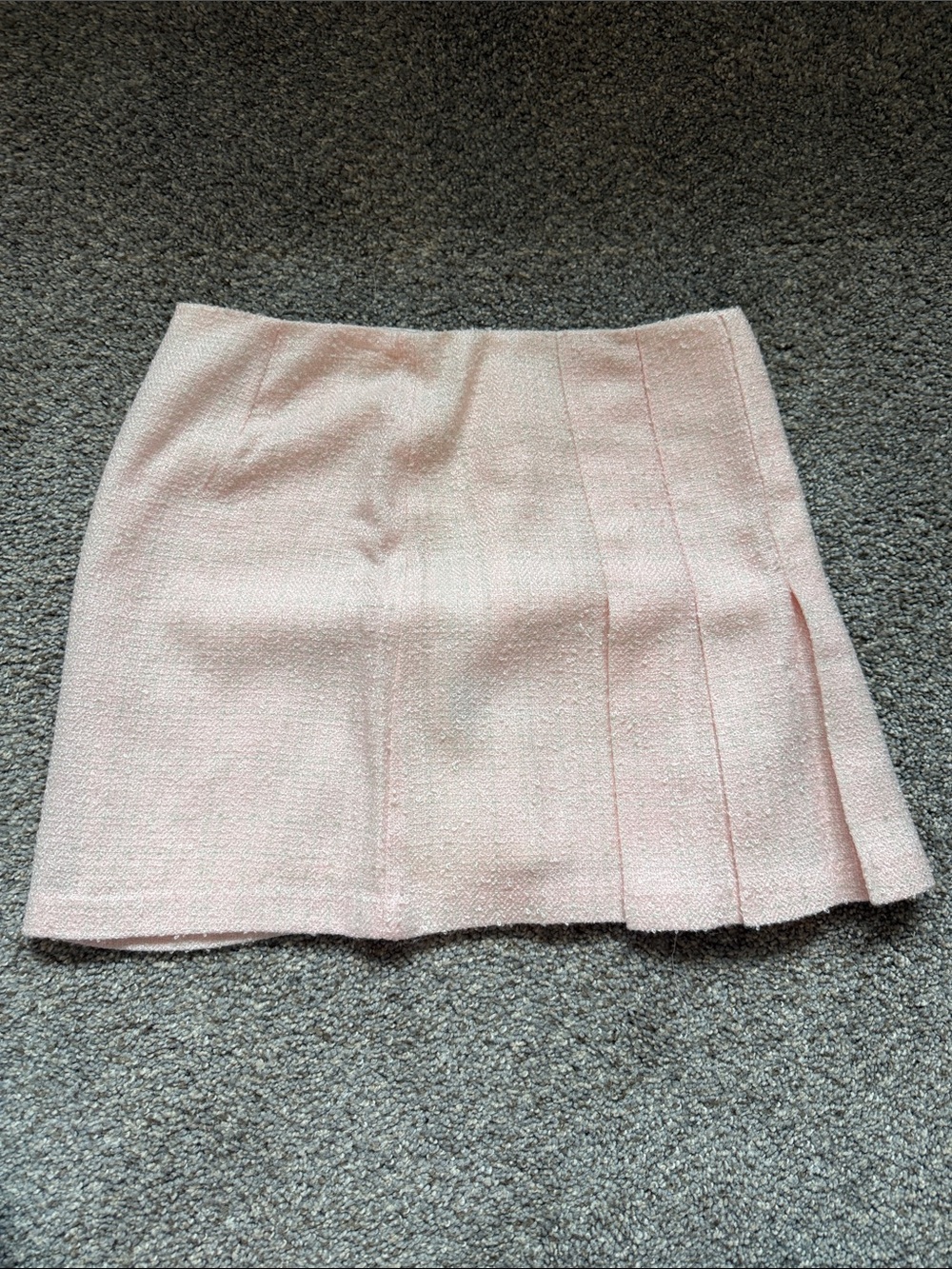 Laundry By Shelli Segal Light Pink Tweed Mini Skirt